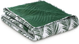 Ameliahome Sprei Sprei 170X210 Cm Dubbelzijdig Onderhoudsvriendelijk Sprei Plantpatroon Groen Wit Tropisch Bonaire Bedden en Dekens Besuche den AmeliaHome-Store