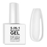 Builder 5 in 1 Builder Gel 15ml, Nail Builder Gel, Nail Builder Gel, UV/LED Nagelverlenging Nagellak, Extensions, Nail Art, Stickers, Gel Nail Builder Gel (wit)