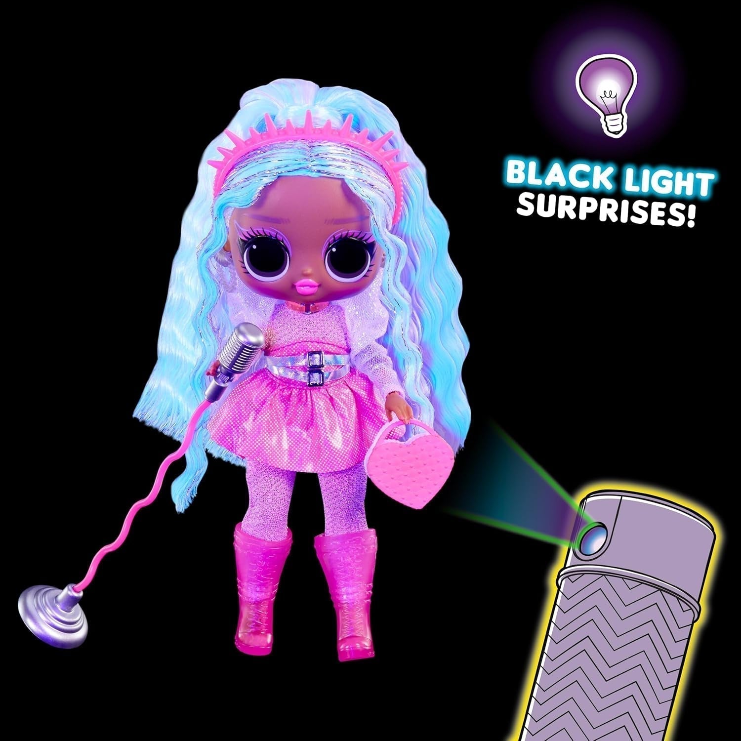 L.O.L. Verrassing! Tweens Neon Pop Stars - Kitty K - 1 modepop met verrassingen van achtergrondverlichting en 10+ Pop Star-outfits en accessoires, inclusief retro microbandjes, cadeau voor kinderen 4+ Naty Shop-poppen