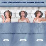 SAHEYER orthopedisch kussen neksteunkussen hoofdkussen, ergonomisch nekkussen zijslaper kussen 60 X 40 X 13/11 cm traagschuim kussen voor zijslaper, rug en buik Cervicale orthopedische kussens Naty Shop