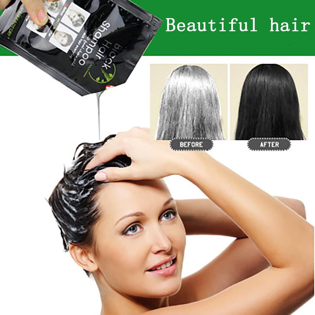 Instant Hair Colour Black Hair Dye Shampoo gaat 30 dagen mee Natuurlijke ingrediënten Naty Shop Haarverf