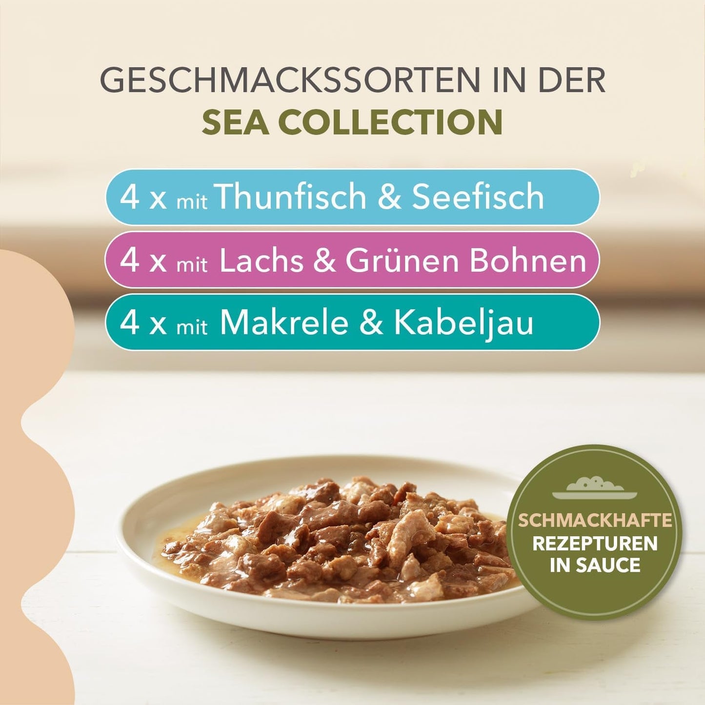 IAMS Delights Sea Collection Graanvrij nat kattenvoer - Multipack met verscheidenheid aan vis in saus, graanvrij natvoer voor katten vanaf 1 jaar, 12 x 85 g