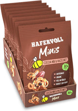 HAFERVOLL Minis Koolzaad en Banaan 8x 65g - Gecertificeerd biologisch, met honing, zonder toegevoegde suikers, perfect om te delen