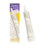 Günthart Backdecor 25 g Suiker met letters GOUD Voor alle desserts in gouden kleur Van suiker voor mooie letters en designs, 1 pakje (25 g)