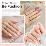 Modelones 35-delige gelnagellakset, UV-nagellakset met 48W-lamp, nude bruin wit roze gelnagellakset, UV-gelnagellakset met toplaag basis nagelstudioset