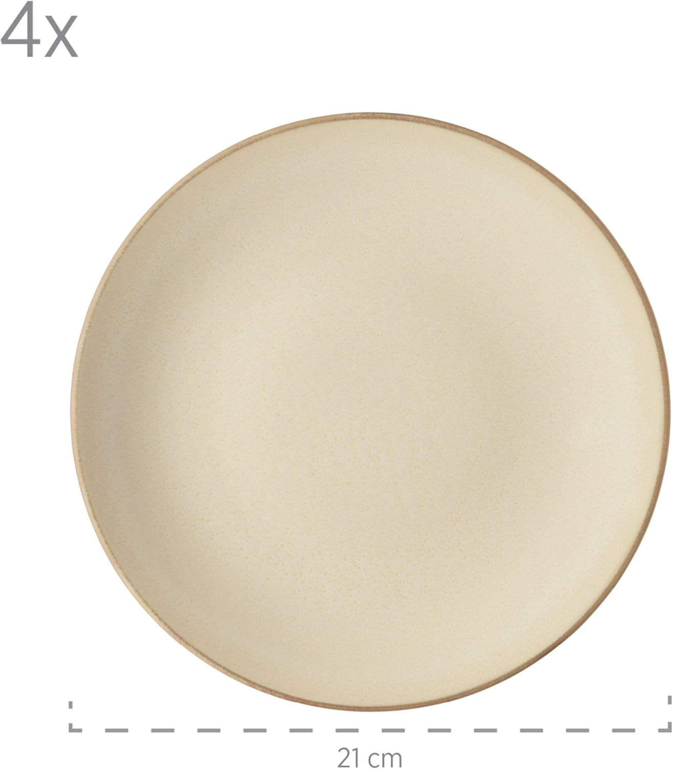 MÄSER 931736 serviesset voor 4 personen in vintage mediterrane look, gecombineerd servies met 16 stuks in zandgrijs, keramiek, zandgrijs