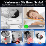 Kussen van traagschuim Nekkussen Orthopedisch kussen - Ergonomisch ontwerp Holle vorm Voor zij-, rug- en buikslapers Grijze cervicale orthopedische kussens Naty Shop