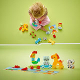 LEGO DUPLO Dierentrein, speelgoedtrein met wielen, creatief bouwen en herbouwen van dierenfiguren, educatief speelgoed voor peuters, verjaardagscadeau voor dierenliefhebbers meisjes en jongens van 1½ jaar oud 10412 bouwsets Besuche den LEGO-Store