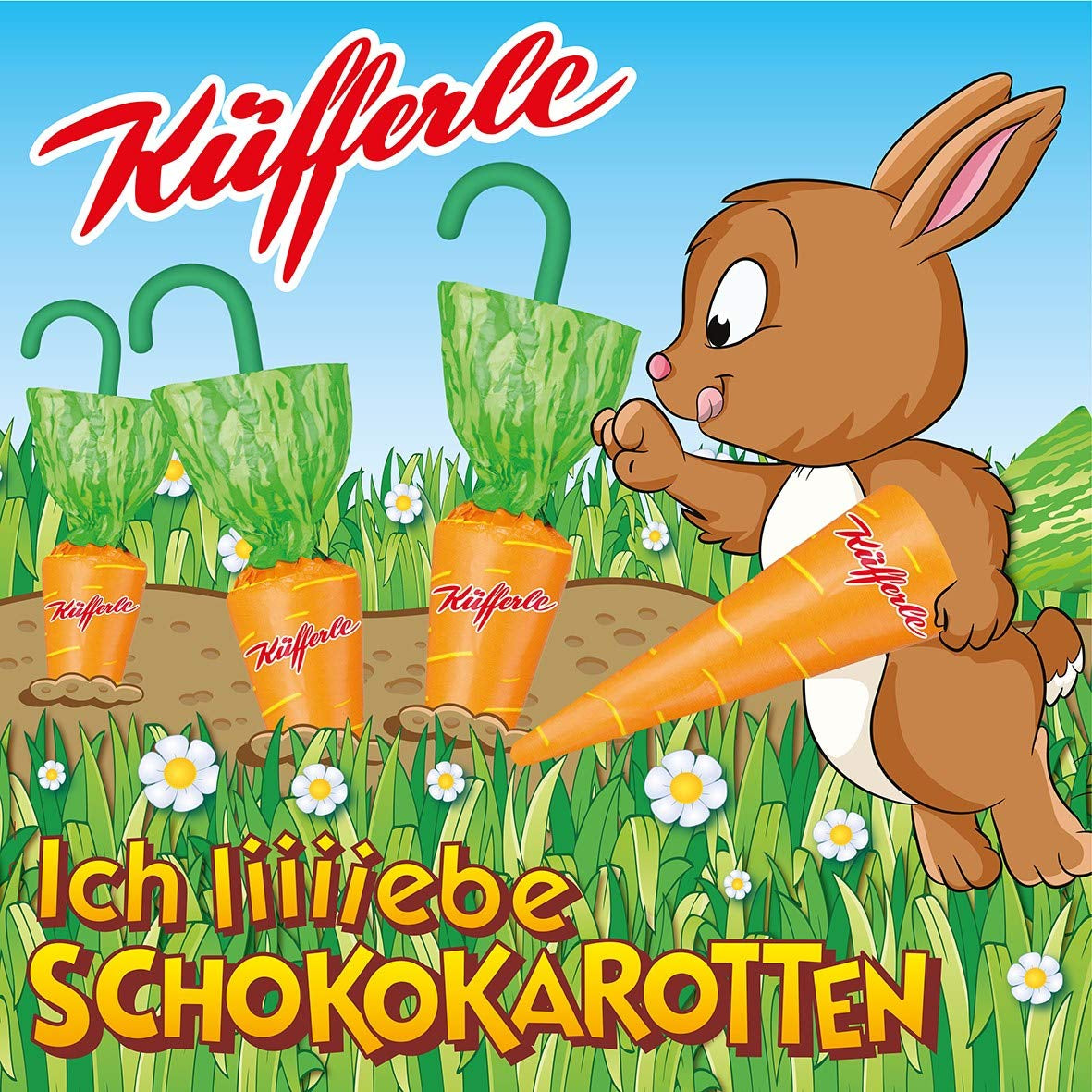 Küfferle, Wortelen met originele chocolade 810 g 60 stuks, Melkchocolade, 1 stuk