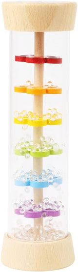 Small Foot rainmaker rammelaar "Safari", fascinerend zintuiglijk houten speelgoed, voor kinderen vanaf 6 maanden, 12458 Jucarii Bebe Naty Shop Rainmaker