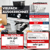 GASTROBACK espressomachine met molen inclusief melkkannetje, aandrukker en RVS portafilter - Barista espressomachine met melkopschuimer - Espressomachine met 30 maalstanden