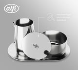 MELK- EN SUIKERSET alfi hoogwaardig gepolijst roestvrij staal melk- en suikerset, elegant ontwerp, vaatwasmachinebestendig, duurzaam