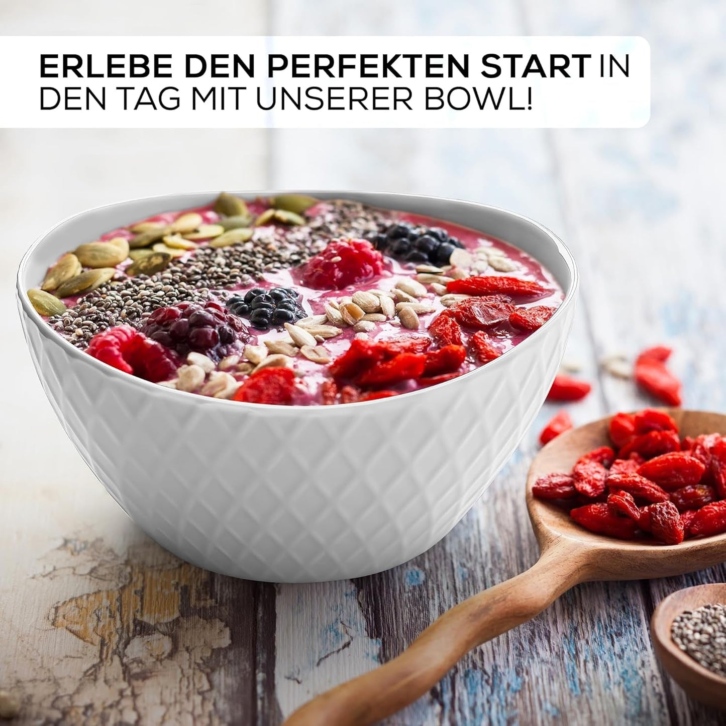 MIAMIO - Keramische serviesset, 24-delig, gecombineerd servies voor 6 personen - Vaatwasmachine- en magnetronbestendig - Palmanova-collectie (wit)