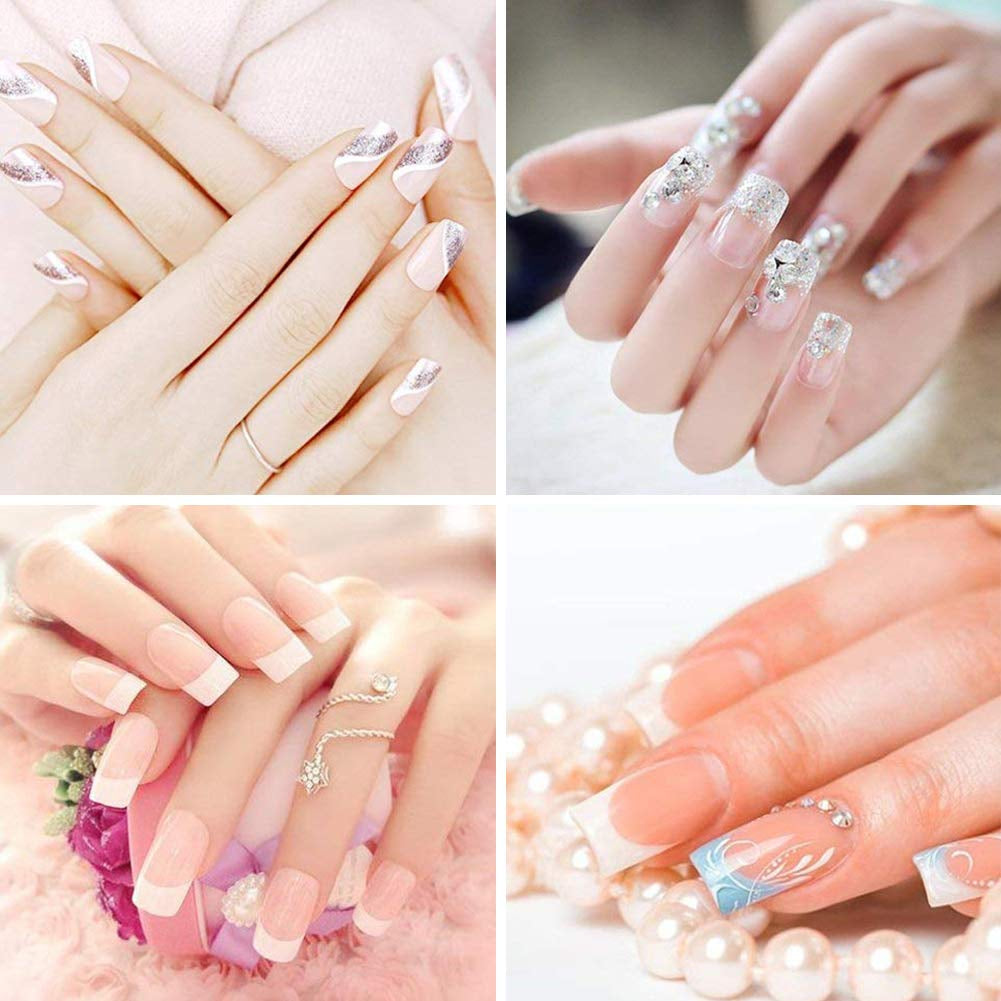 1000 stuks kunstnagels 10 maten Natuurlijke nageltips Kunstmatige Franse nageltips Kunstnageltips Valse nageltips Box Art Tips voor dames meisjes