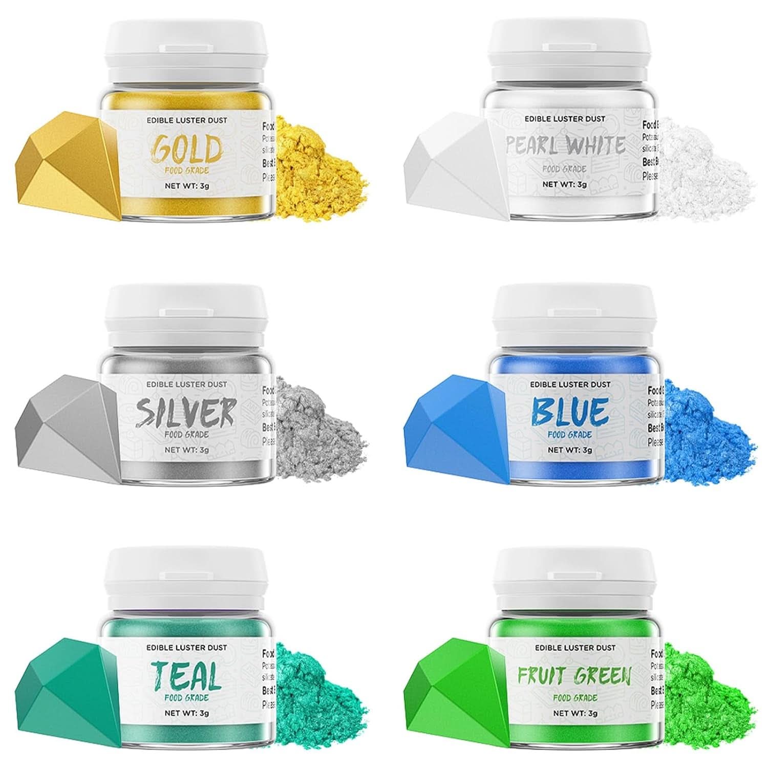 Eetbare glitters, 3 gram Naty Shop Coole kleuren
