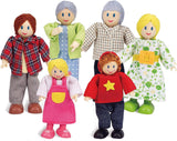 Hape E3401 Vierseizoenenhuis, gemeubileerd en E3500 - Poppenfamilie, lichte huid