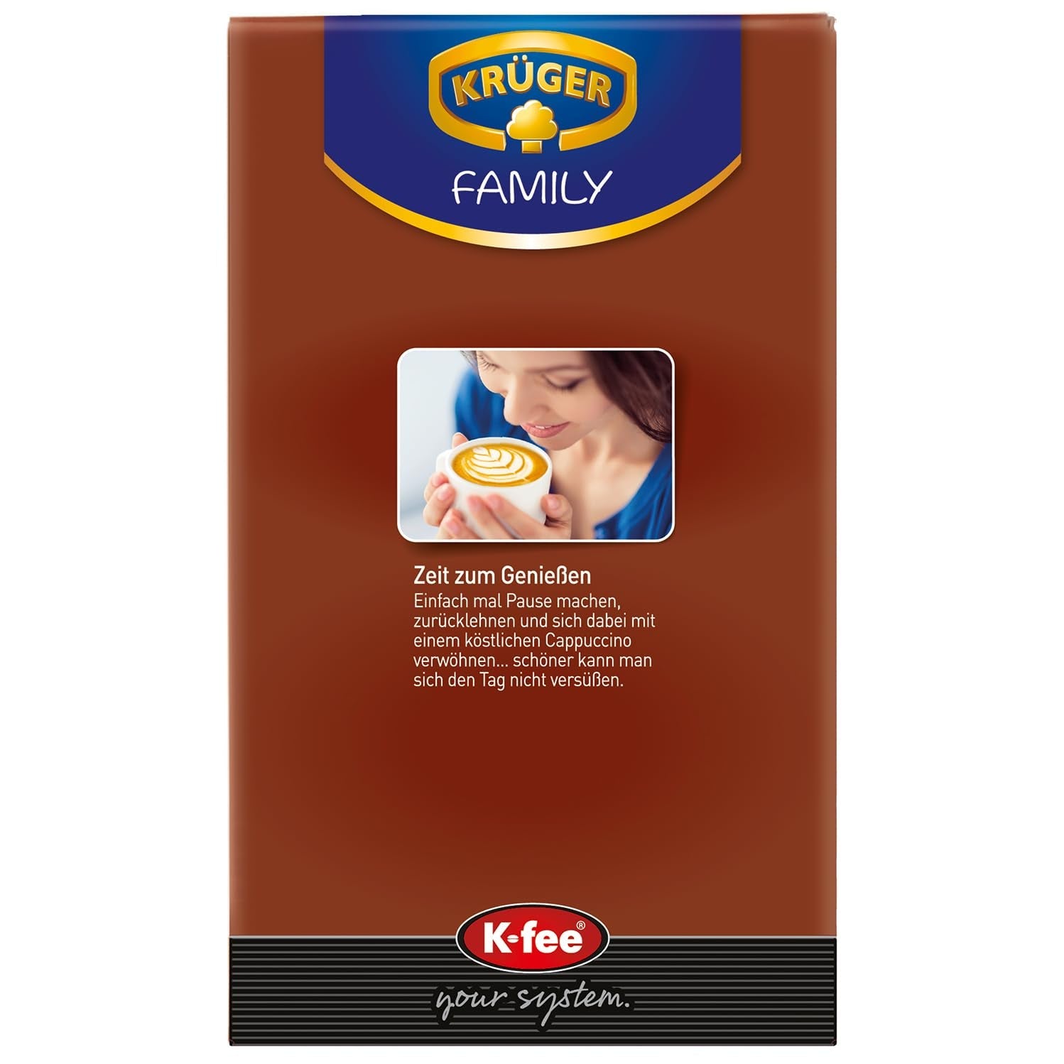 KRÜGER Cappuccino Schoko Koffiecapsules, compatibel met K-fee en ALDI EXPRESSI* Kapselmaschinen, gearomatiseerde oploskoffie, 96 capsules