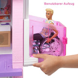 Barbie Droomhuis (114 cm), poppenhuis met 3 verdiepingen, zwembad, glijbaan, rolstoellift, 75 accessoires, poppen, geschikt als cadeau voor kinderen vanaf 3 jaar, GRG93 Naty Shop poppenhuizen