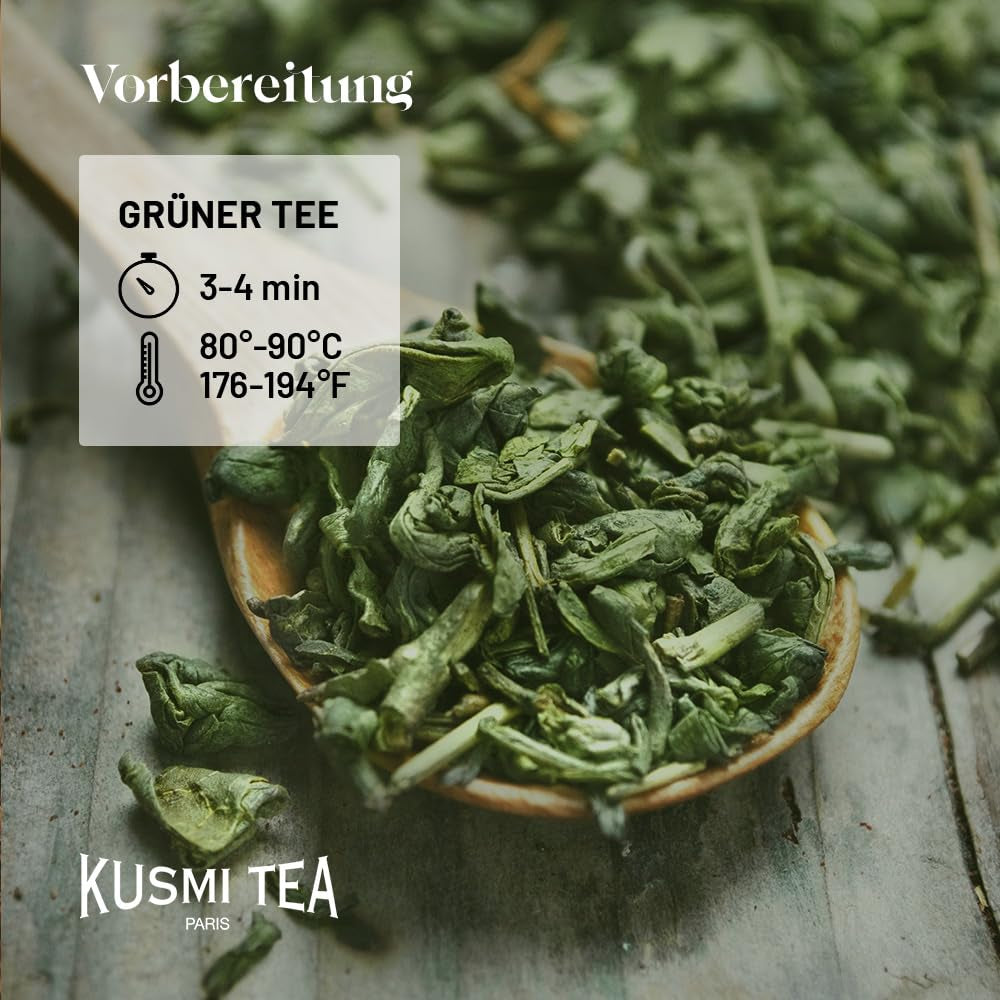 Kusmi Tea - Pak van 2 - Jasmijn Groene Thee - Biologische Jasmijn Groene Thee Blend - 100% Biologische Groene Thee - Kan warm of koud worden geconsumeerd - 2X20 theezakjes
