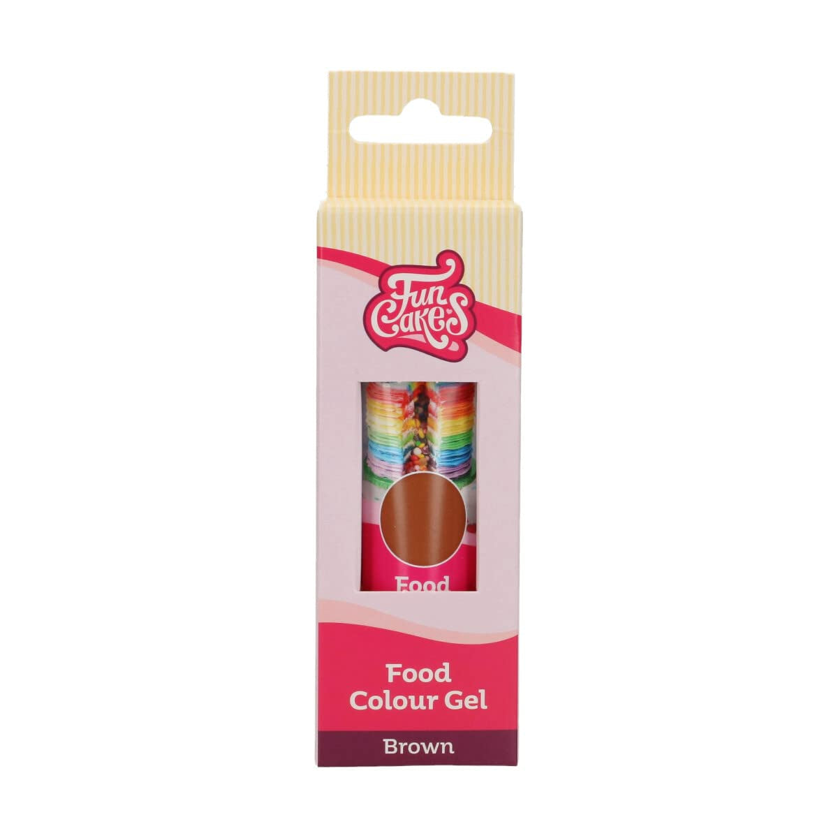 Funcakes kleurstof, bruine gel: Hoog geconcentreerde kleurstof voor deeg, room, fondant en marsepein. Gemakkelijk doseren. Eén druppel om levendige kleuren te creëren. Halal. 30 gram