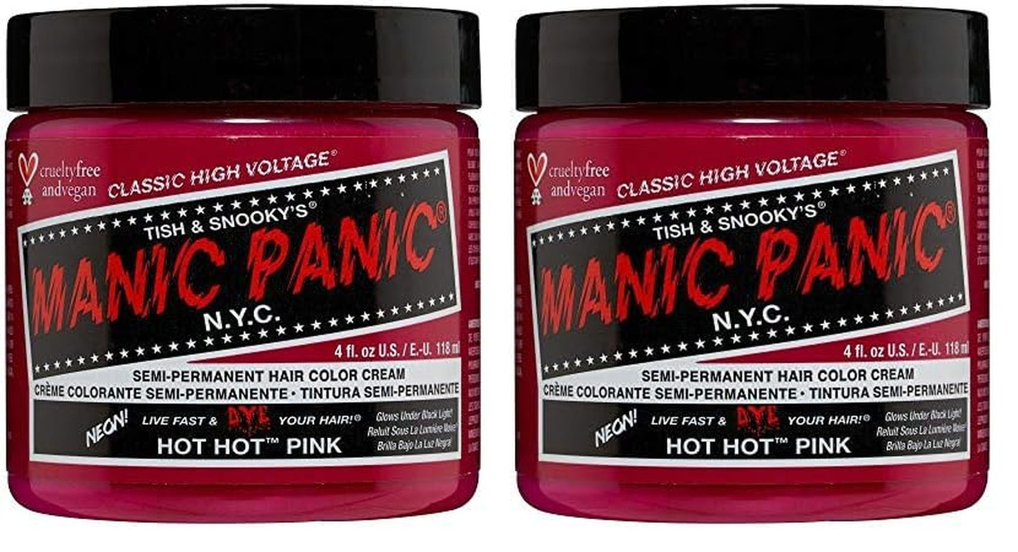 Manic Panic Hot Hot Pink Klassieke Crème Vegan Cruelty Free Semi-permanente haarverf 118 ml Naty Shop Haarverf Hot Hot Pink 118 Ml (2-pack)