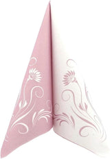Appartina Elegantia 40X40 Cm Stofachtige Airlaid Servetten, Hoge Kwaliteit Bruiloft Servet, Stofachtige Bruiloft Servetten Wegwerp Servetten voor Verschillende Gelegenheden (Oud Roze)