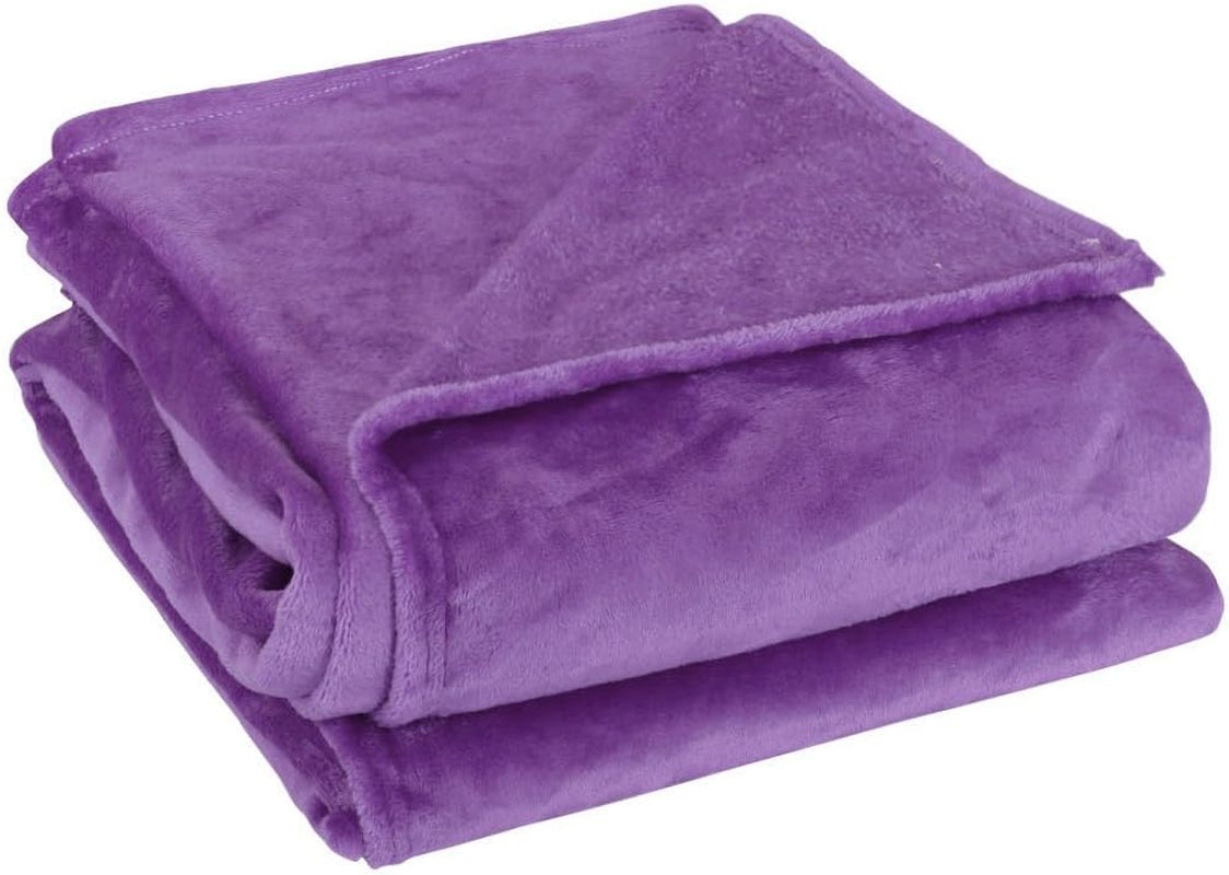 Sourcing Map Gezellige deken sprei Zachte en warme fleecedeken als bankdeken Bankdeken Woonkamer- en knuffeldeken Wollen deken zacht fluweel pluche appelgroen 150X200Cm Bedden en dekens uxcell Paars 180X200Cm