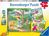 Ravensburger puzzel voor kinderen - 08051 Rapunzel, Roodkapje en de Kikkerkoning - puzzel van 3X49 stukjes voor kinderen 5+ puzzel van 3X49 stukjes Naty Shop standaardtitel