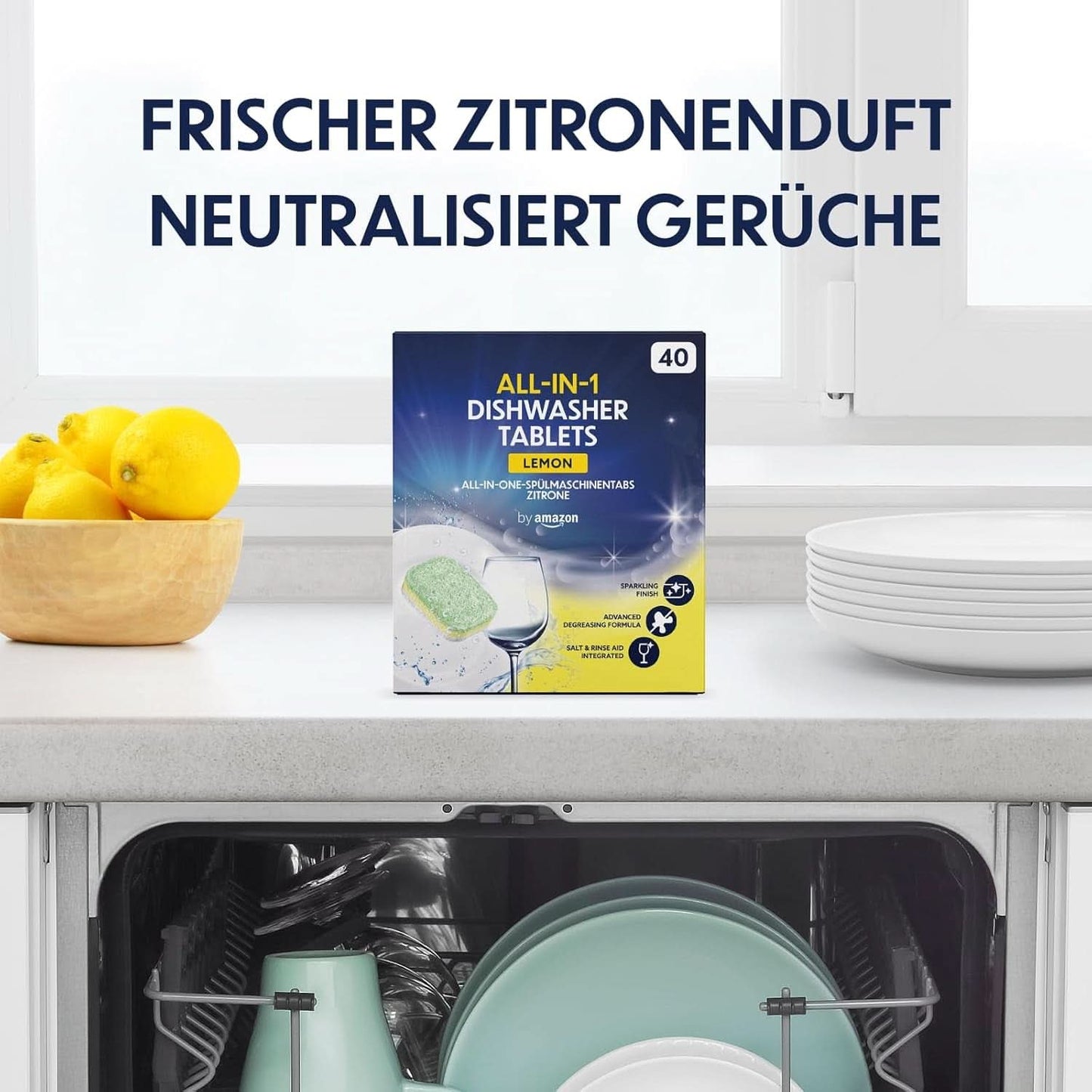 Alles-in-één vaatwastabletten, citroen, 40 tabletten Naty Shop Keukenafwasmiddel