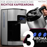Koffiezetapparaat Profi Cook | 8-10 kopjes | Timer | Sensoraanraakbediening | Dubbelwandige thermoskaraf van 1,2 liter | Smaakzegel | RVS filterkoffiezetapparaat | PC-KA 1191
