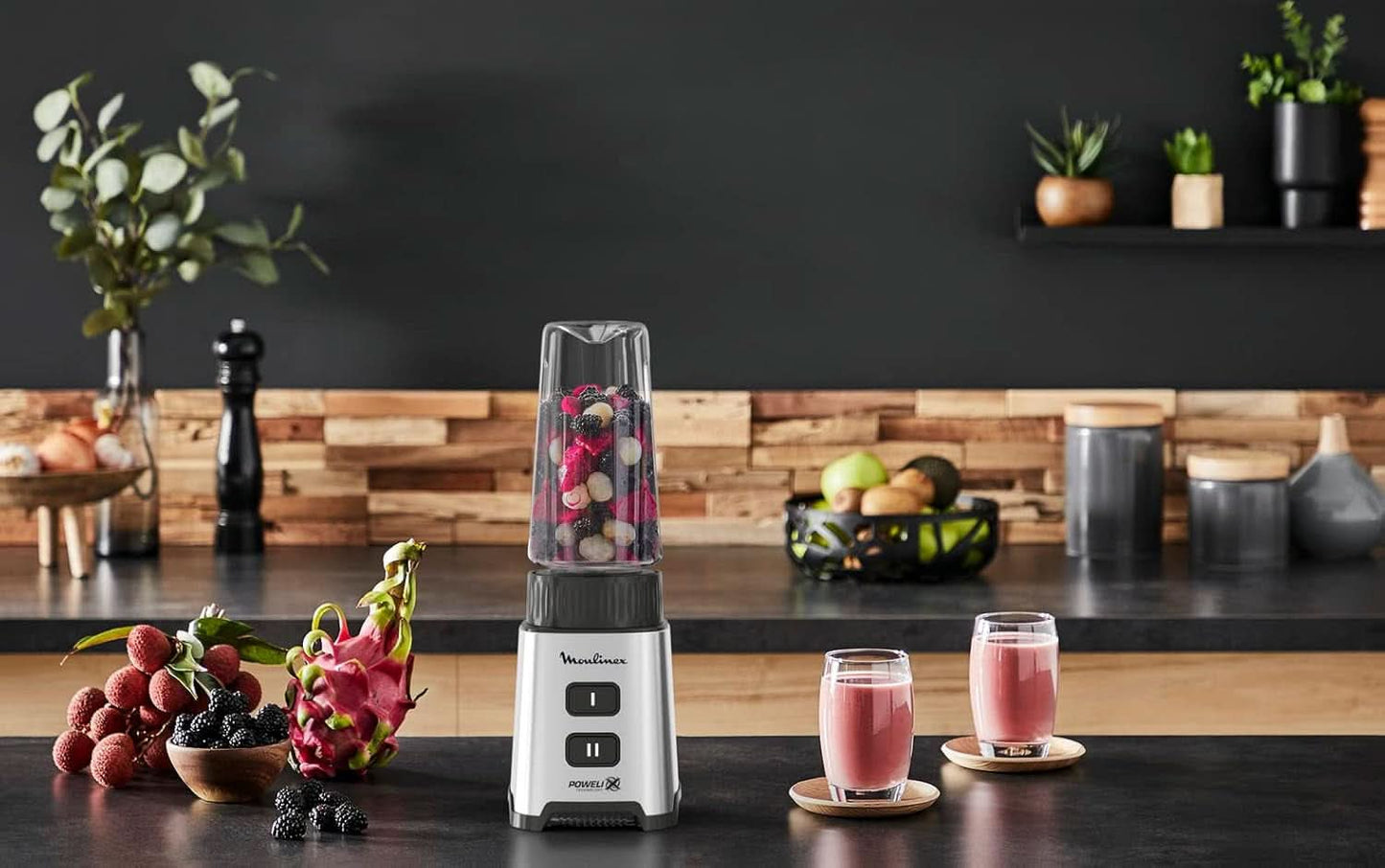 Blender Pulseo LM17GD, 400 W, 4 messen, 700 Ml, Draagbare container 600 Ml Keuken Naty Shop
