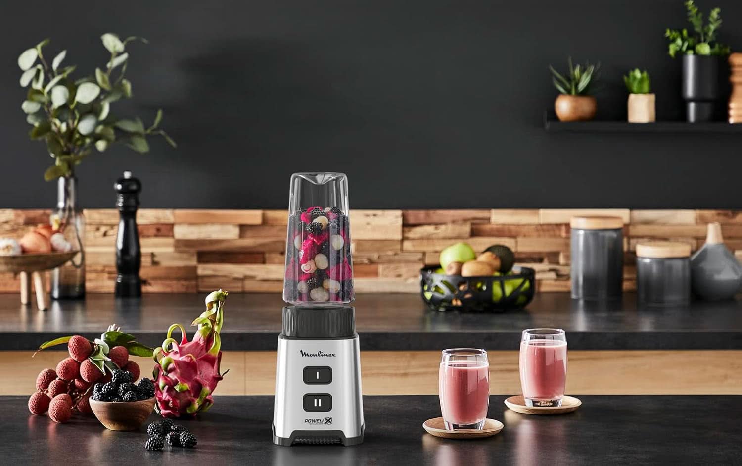 Blender Pulseo LM17GD, 400 W, 4 messen, 700 Ml, Draagbare container 600 Ml Keuken Naty Shop