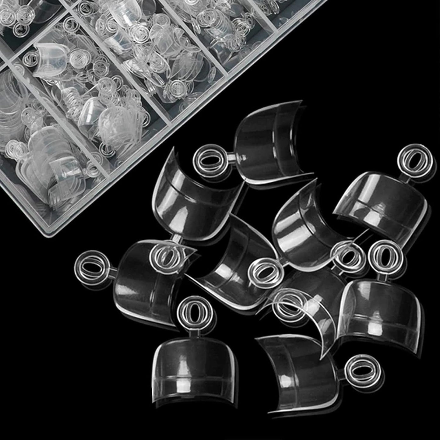 600 stuks ovale korte kunstnagels 12 maten halve dekking acryl valse nageltips kunstnagels voor manicure vrouwen salon doe-het-zelf (transparant)