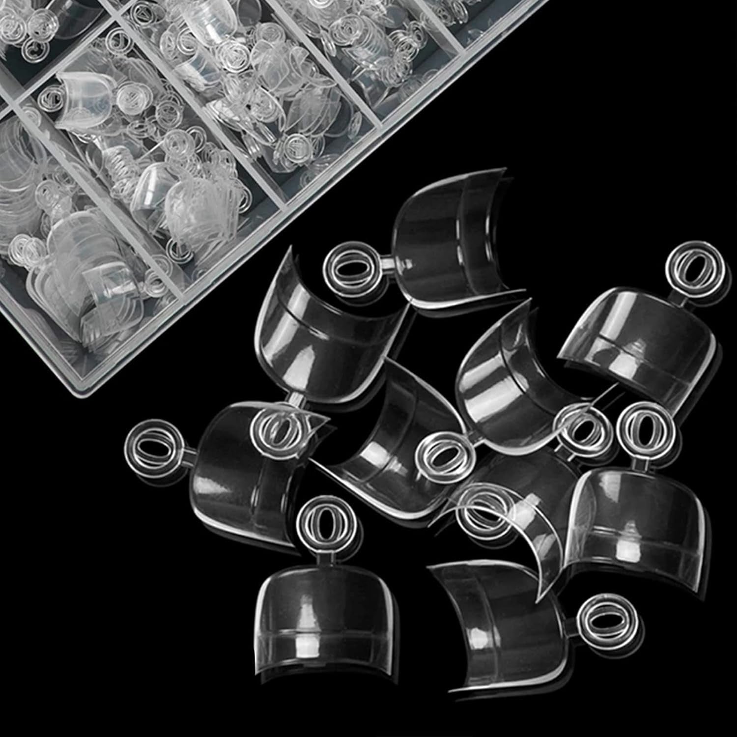 600 stuks ovale korte kunstnagels 12 maten halve dekking acryl valse nageltips kunstnagels voor manicure vrouwen salon doe-het-zelf (transparant)