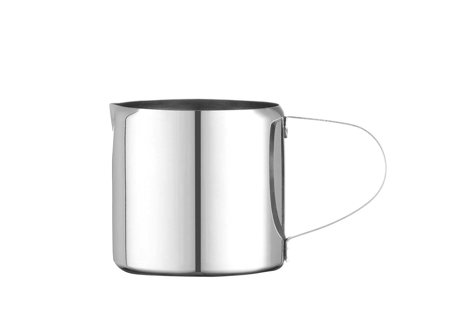 HENDI Mini Melkbeker, Rechte Uitvoering, Stevig handvat, Roomkan, Kleine Melkkan, Opschuimerkan, Slagroomkan, Slagroomkan, 120ml, ø55 x (H) 55mm, RVS