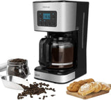 Espresso met filter Cecotec Coffee 66 Drop and Touch, vermogen 950 W, 1,5 L, 12 kopjes, touchscreen, glazen karaf, 24-uurs timer, 6 schakelaars, herbruikbaar gaasfilter
