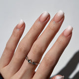 Zelfklevende kunstnagels set - Franse kunstnagels - 24 stuks Kort Vierkant Ontwerp Wit Roze Gradiënt Kunstnagels Ballerina Manicure (Kort Roze Gradiënt)