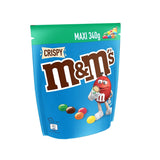 M&M'S Crispy, chocoladekrokante linzen en knapperig centrum, chocolade, 1 pakje (1 x 340 g) (pak van 2)