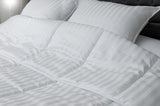 Dekbed, satijn, gestreept, 400 G/M², 200 X 200 Cm, microvezel, wit, 200 X 200 Cm Dekbedden en quilts Naty Shop 200 Cm X 200 Cm Effen dekbed