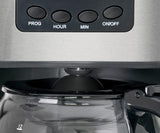 Clatronic® koffiezetapparaat met timer, 1,5 liter karaf voor 12-14 koppen koffie, 24u LCD timer, warmhoudfunctie, antidruppel, verwijderbaar filter, display en indicatielampjes, 900W - KA 3642