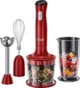Russell Hobbs Standmixer [3-in-1: Pürierstab/Zerkleinerer, Mixer- & Schneebesenaufsatz] Desire Rot (Bpa-vrij & Spülmaschinenfestes Zubehör, Für Smoothie, Suppen Saucen, Joghurt Babynahrung) 24700-56 Kitchen Naty Shop Rot Mittel