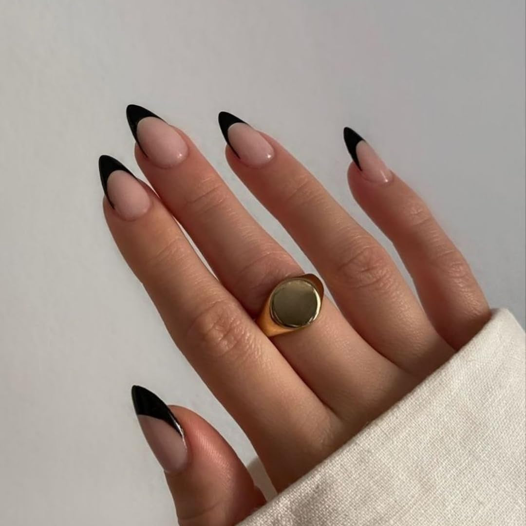 Lange Franse tips Gouden glitterlijm op lange vierkante nagels Glitter Franse tip Kunstnagels Set Vierkante kunstnagels voor dames 24 stuks
