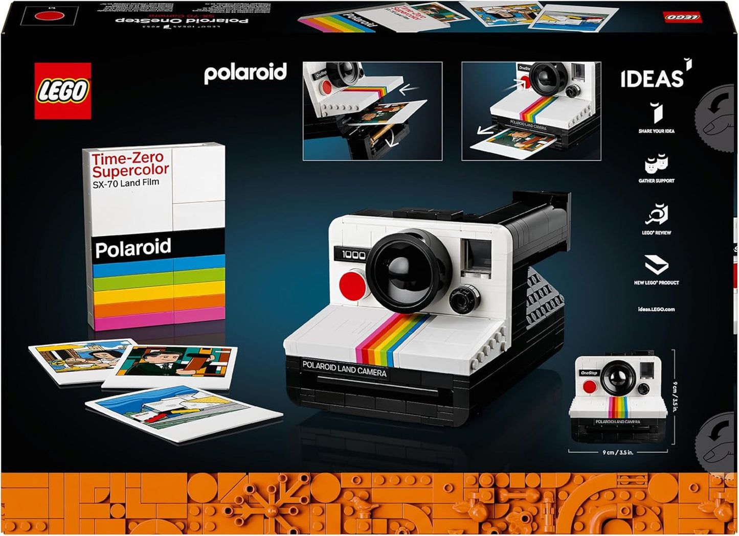 LEGO Ideas Polaroid Onestep SX-70 cameraset voor volwassenen, verzamelobject met authentieke details, creatieve activiteit, fotografiecadeaus voor vrouwen, mannen, hem, haar en tieners 21345 Bouwsets Besuche in LEGO-Store