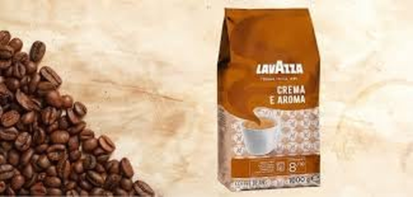 LAV-AZZA Hele bonen koffie Cream E Aroma 10x1000g (10kg) Premium Italiaanse koffie, romig en aromatisch