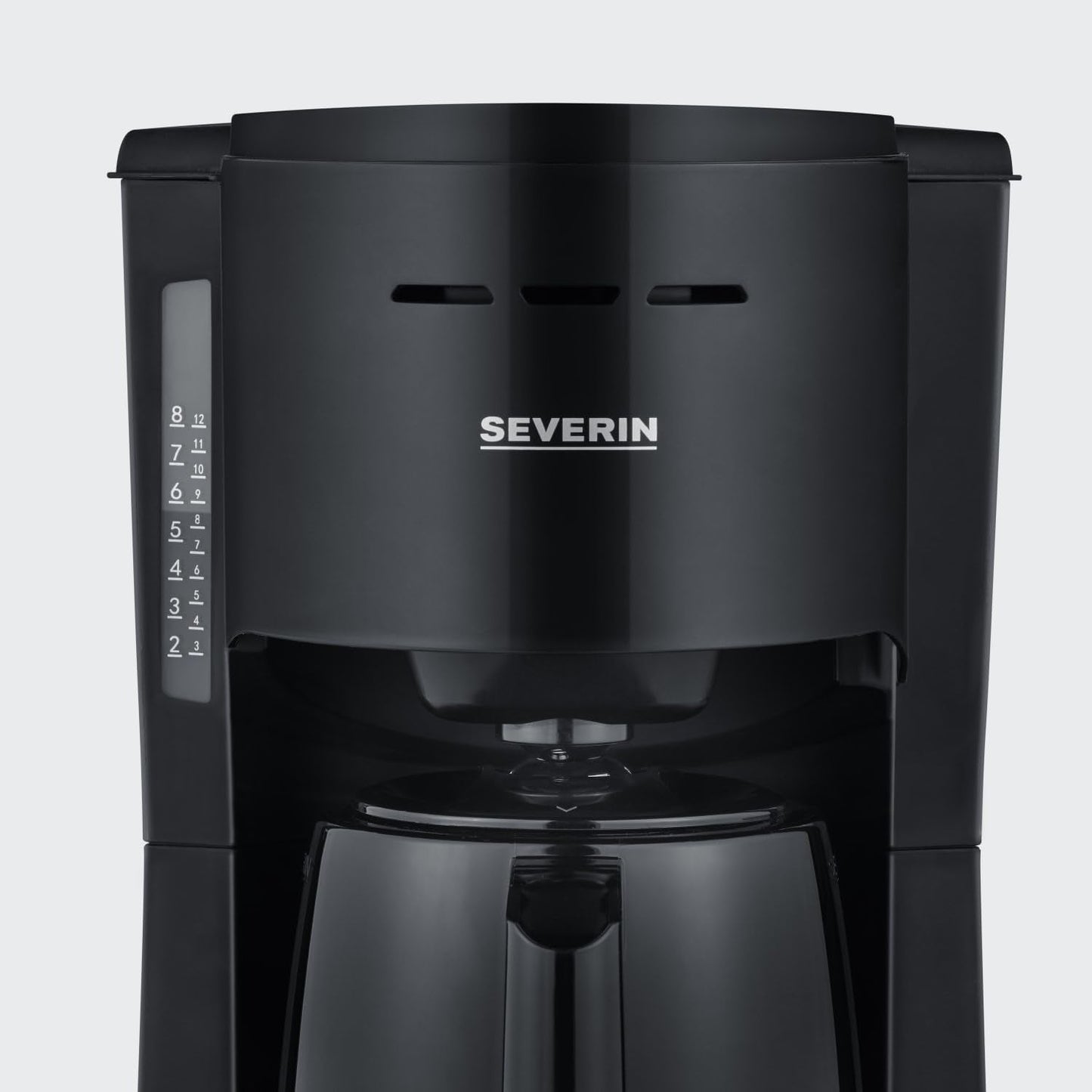 SEVERIN Filterkoffiezetapparaat met thermische karaf, koffiezetapparaat voor maximaal 8 kopjes, aantrekkelijk filterapparaat met geïsoleerde karaf, zwart, 1 liter, KA 9306