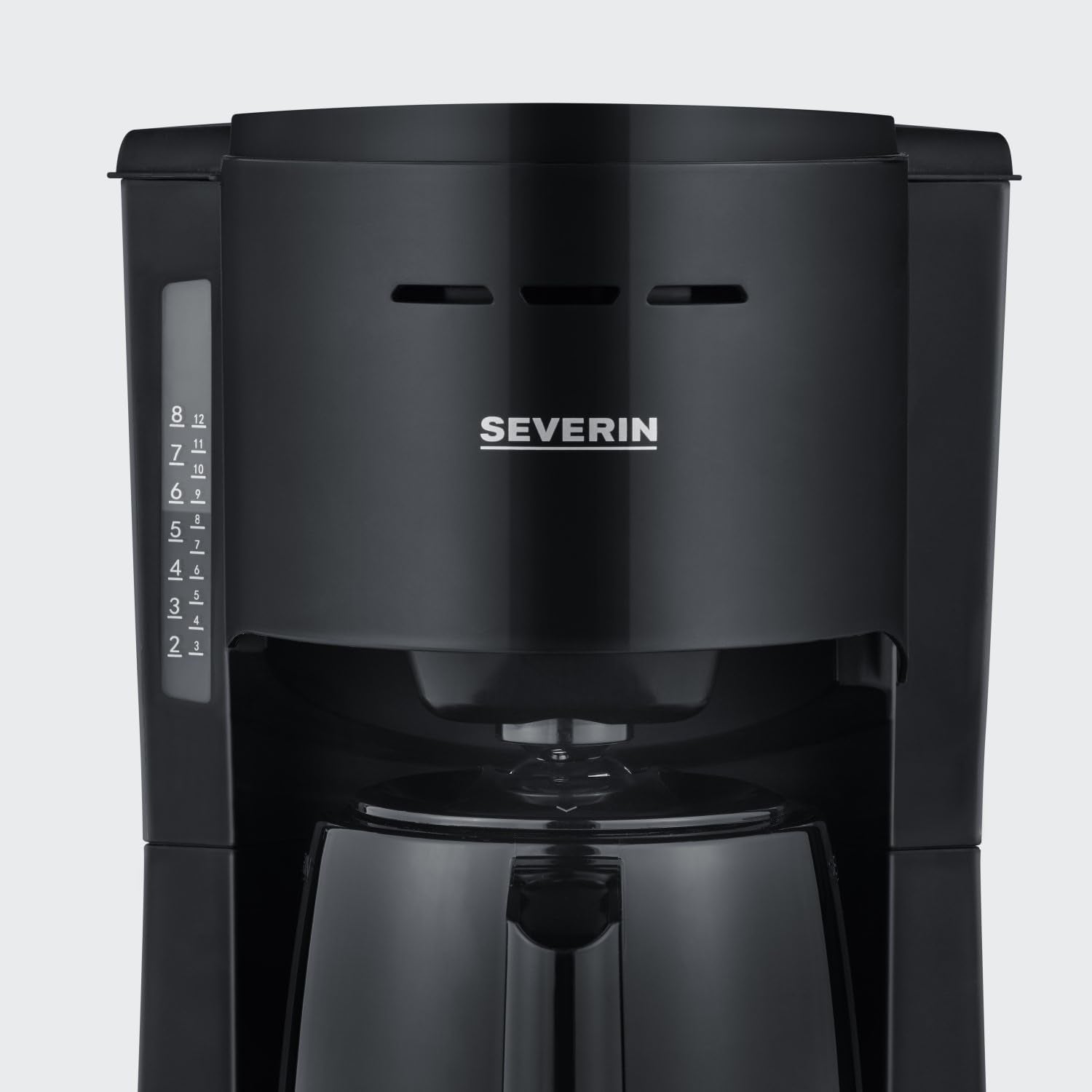 SEVERIN Filterkoffiezetapparaat met thermische karaf, koffiezetapparaat voor maximaal 8 kopjes, aantrekkelijk filterapparaat met geïsoleerde karaf, zwart, 1 liter, KA 9306