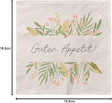 Grafik Werkstatt Servetten Mit Spruch Groß | 20 stuks | 16,5 x 16,5 cm | Grijs | Eet smakelijk!