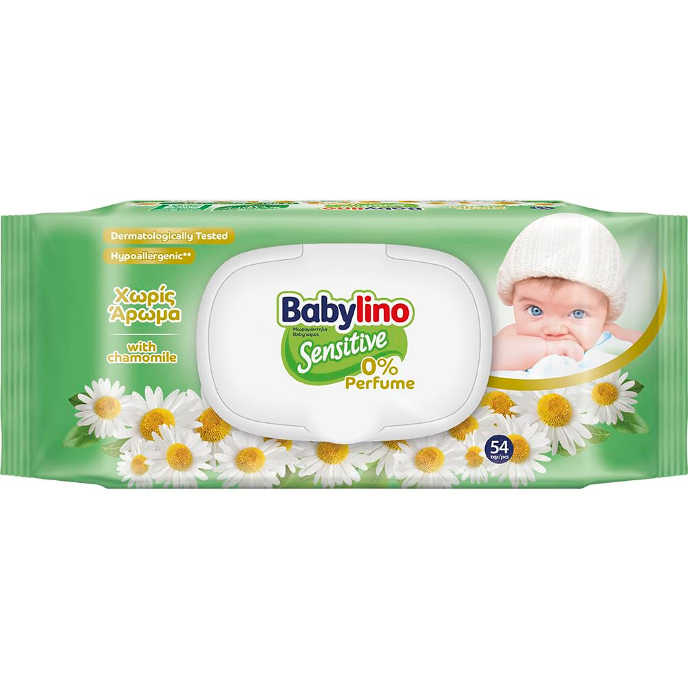 Gevoelige babydoekjes, 0% geur, 98% natuurlijke formule die de pH-balans van de huid herstelt, frisheidszegel, 54 doekjes