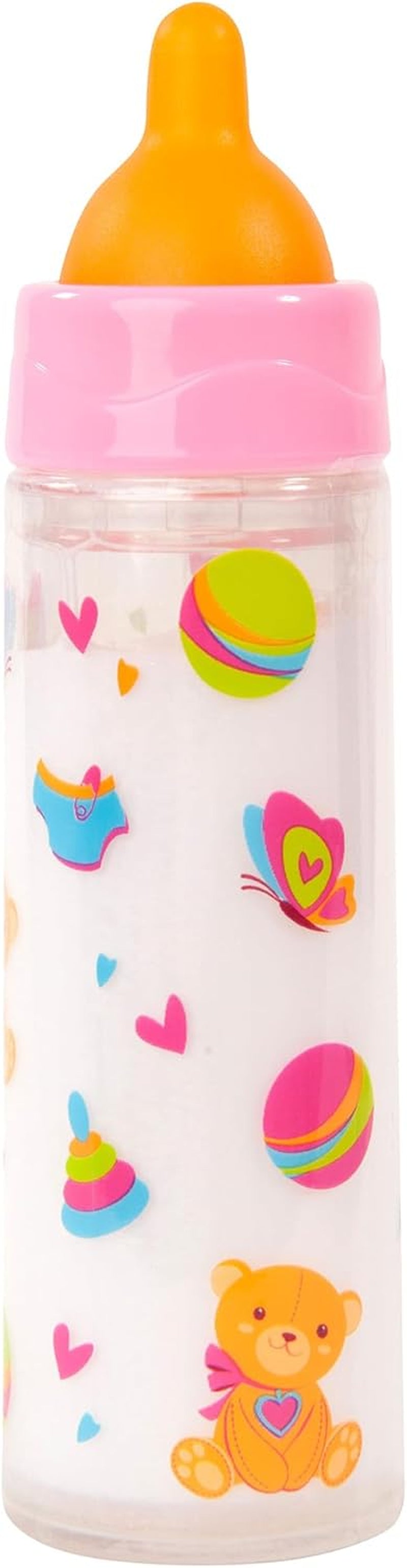 Bayer Design 79201AE Magische fles, melkfles, drinkfles, poppenaccessoire, wit en oranje