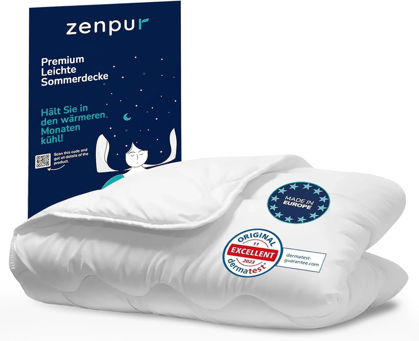 Premium dekbed 200X200Cm 4 seizoenen, dekbed voor alle seizoenen 200X200 - warm in de winter en koel in de zomer, 2 combineerbare dekbedovertrekken 200X200 Dekbedden en dekbedden Naty Shop Zomerdekbed 135 X 200 Cm